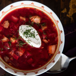 Hot Ukrainian Borscht