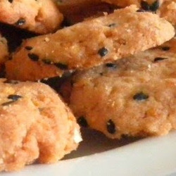 Black Sesame Seeds Cornflakes Cookies
