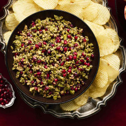 Zeytoon Parvardeh (green Olive, Walnut, And Pomegranate Dip)