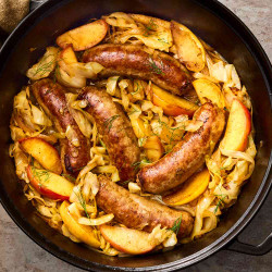 Beer-braised Cabbage, Apples, And Sausage