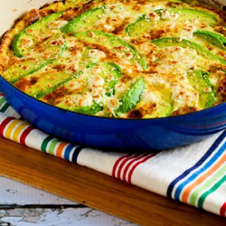 Avocado Frittata With Cotija And Mozzarella Cheese