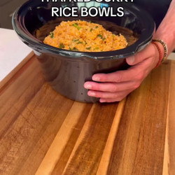 Thai Red Curry Chicken &amp; Rice Slow Cooker Meal Prep
