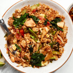 Khao Phat Kai (thai Fried Rice With Chicken)