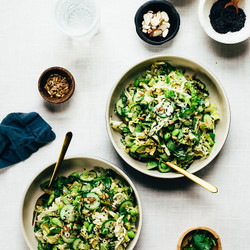 Nutty Green Veggie Crunch Salad