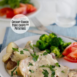 Slow Cooker Creamy Ranch Pork Chops And Potatoes