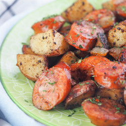 Griddle Smoked Sausage And Potatoes