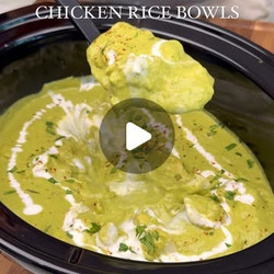 Creamy Avocado Chicken Rice Bowls