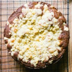 Overnight Sourdough Apple Cake