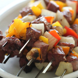 Balsamic Steak And Vegetable Kabobs Recipe