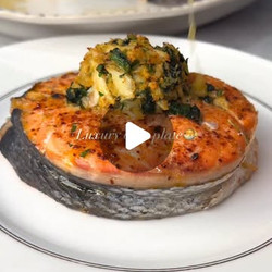 Juicy Salmon Stuffed With Crab