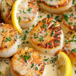 Seared Scallops With Lemon Cream Sauce