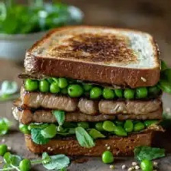 Peas With Mint Seitan Sandwich