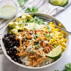 Slow Cooker Chicken Burrito Bowl