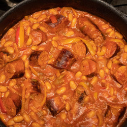 Hatch Green Chili Sausage "cassoulet"