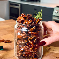 Candied Rosemary Pecans
