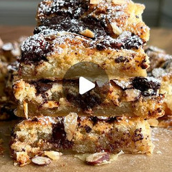 Chocolate Almond Croissant Bars