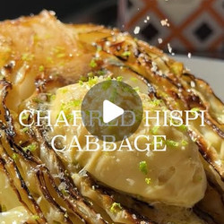 Charred Hispi Cabbage With Miso Butter And Smoked Salt