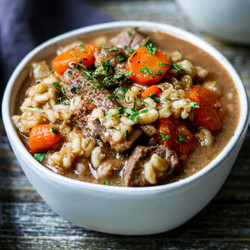 Instant Pot Beef &amp; Barley Stew