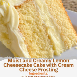 Moist and Creamy Lemon Cheesecake Cake with Cream Cheese Frosting