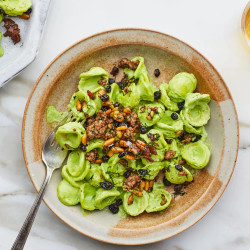 Spiced Lamb And Dill Yogurt Pasta