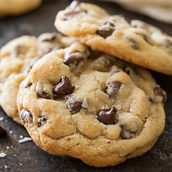 Salted Chocolate Chip Cookies