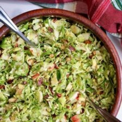Shaved Brussels Sprout Salad W/ Maple Mustard Dressing