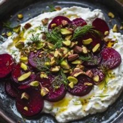 Creamy Whipped Feta With Marinated Beets And Crunchy Pistachios