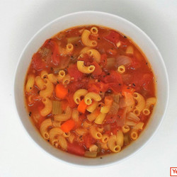 Tomato Vegetable And Macaroni Soup