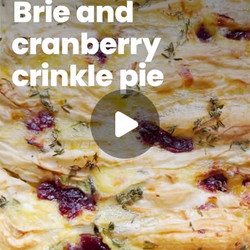 Brie And Cranberry Crinkle Pie