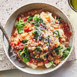 Kale &amp; Lentil Stew With Mashed Potatoes