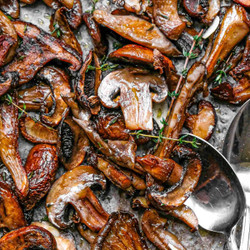 Crispy Roasted Mushrooms With Garlic &amp; Thyme