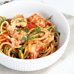Lobster Tail Fra Diavolo With Zucchini Noodles