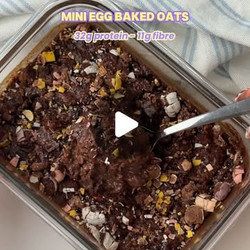 Chocolate Mini Eggs Baked Oats