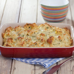 Cheesy Bread And Butter Pudding baking brunch stephanie alexander