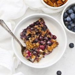 Baked Blueberry Oatmeal (gluten-free, Vegan-friendly)