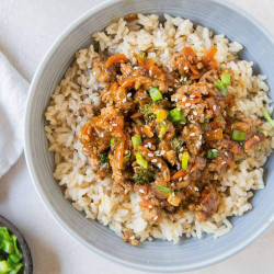 Teriyaki Turkey Rice Bowl
