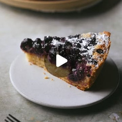 Bakewell Tart Inspired Blueberry Almond Tart