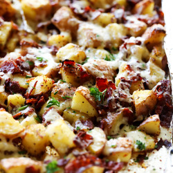 Roasted Italian Red Potatoes With Asiago Cheese - Chef In Training