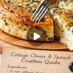 Cottage Cheese &amp; Spinach Crustless Quiche
