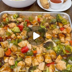 Orange Chicken Sheet Pan Meal
