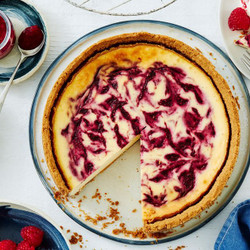 Raspberry Ripple Baked Cheesecake Recipe