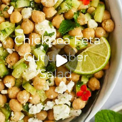 Chickpea Cucumber Feta Salad