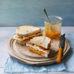 Halloumi And Apricot Jam Sandwich