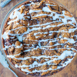 Cinnamon Roll Coffee Cake With Cream Cheese Glaze