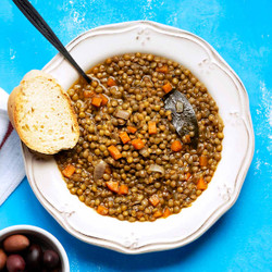 Greek Lentil Soup Recipe (fakes)