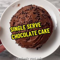 Single Serve Chocolate Cake
