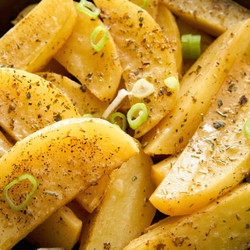 Roasted Garlic Potatoes.  /   Food Dolls
