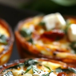 Spinach, Feta, And Sun-dried Tomato Egg Muffin Cups