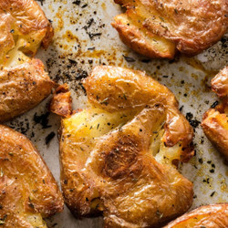 Roasted smashed potatoes
