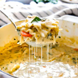 White Chicken Lasagne Soup